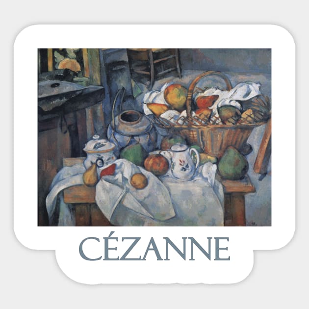 Still Life with Basket by Paul Cezanne Sticker by Naves